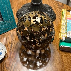 Artisan Decorative Key Sphere Accent - Brass and Black